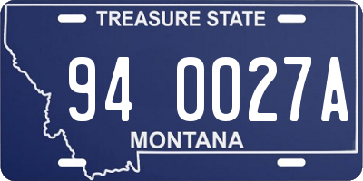 MT license plate 940027A