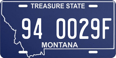 MT license plate 940029F