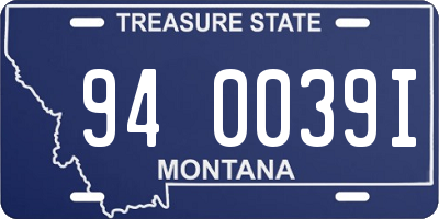 MT license plate 940039I