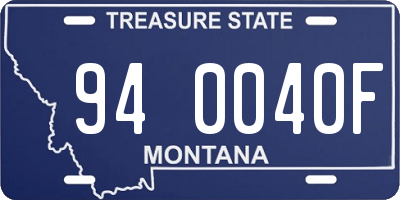 MT license plate 940040F
