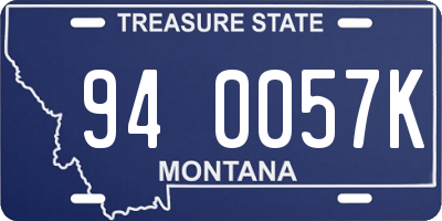 MT license plate 940057K