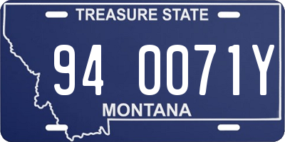 MT license plate 940071Y