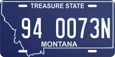MT license plate 940073N