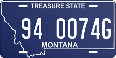 MT license plate 940074G