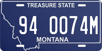 MT license plate 940074M