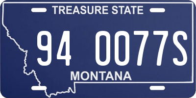 MT license plate 940077S