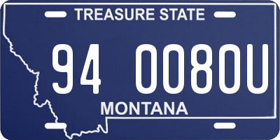MT license plate 940080U