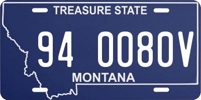 MT license plate 940080V