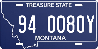 MT license plate 940080Y