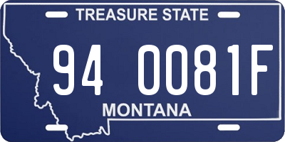 MT license plate 940081F