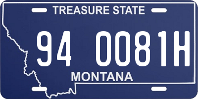 MT license plate 940081H