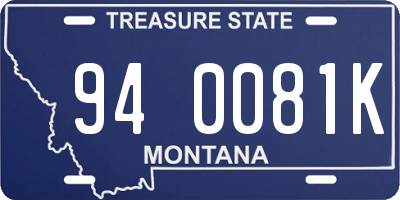 MT license plate 940081K
