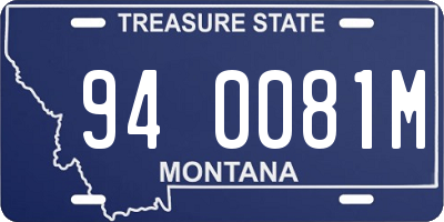 MT license plate 940081M