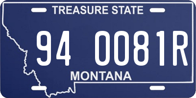 MT license plate 940081R