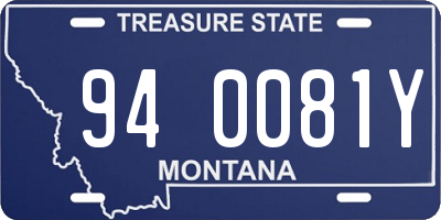 MT license plate 940081Y