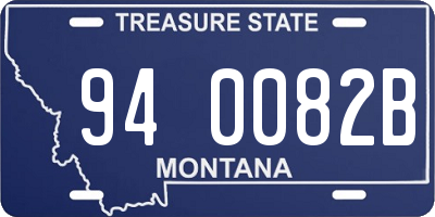 MT license plate 940082B