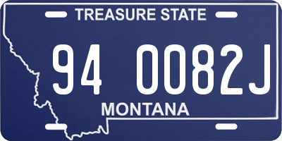 MT license plate 940082J