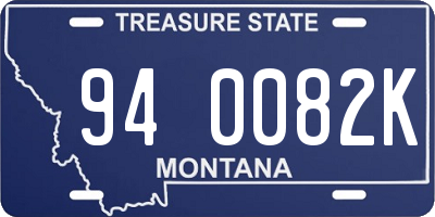 MT license plate 940082K