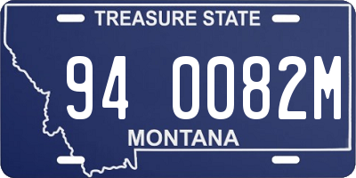 MT license plate 940082M