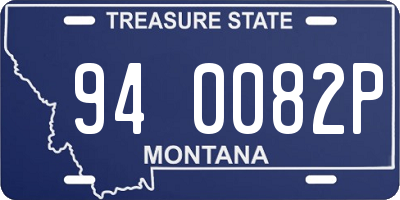 MT license plate 940082P