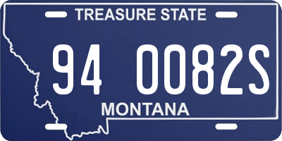 MT license plate 940082S