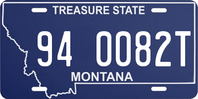 MT license plate 940082T