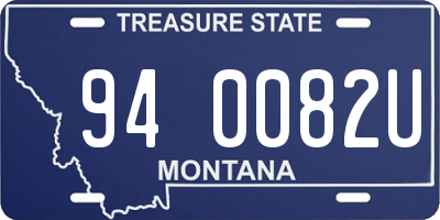 MT license plate 940082U