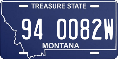 MT license plate 940082W