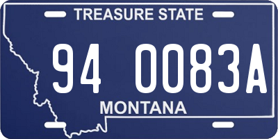 MT license plate 940083A
