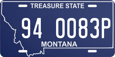 MT license plate 940083P