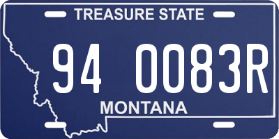 MT license plate 940083R
