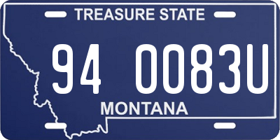 MT license plate 940083U