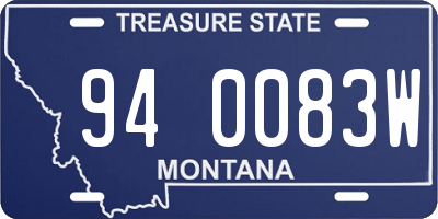 MT license plate 940083W