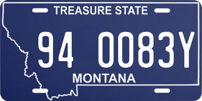 MT license plate 940083Y