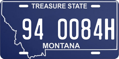 MT license plate 940084H