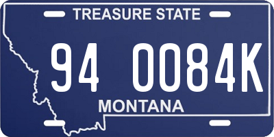 MT license plate 940084K