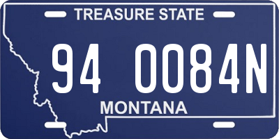 MT license plate 940084N