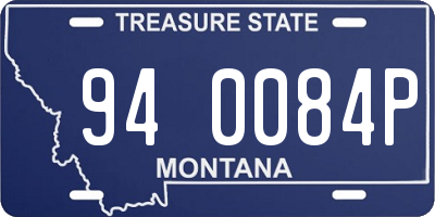MT license plate 940084P