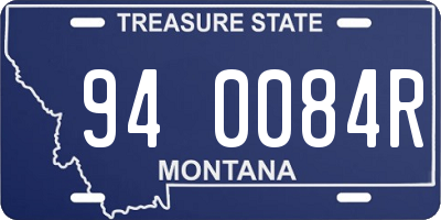 MT license plate 940084R