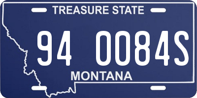 MT license plate 940084S
