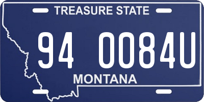 MT license plate 940084U