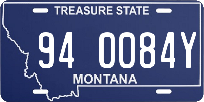 MT license plate 940084Y