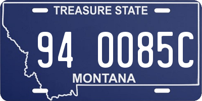 MT license plate 940085C