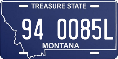 MT license plate 940085L
