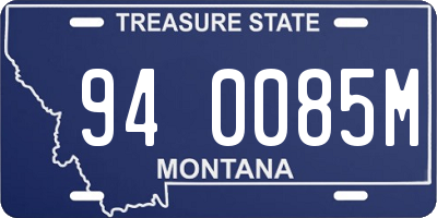 MT license plate 940085M