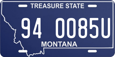 MT license plate 940085U