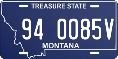 MT license plate 940085V