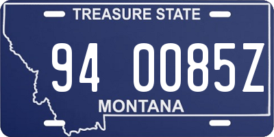 MT license plate 940085Z