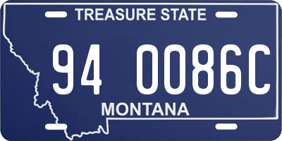 MT license plate 940086C
