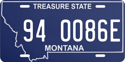MT license plate 940086E